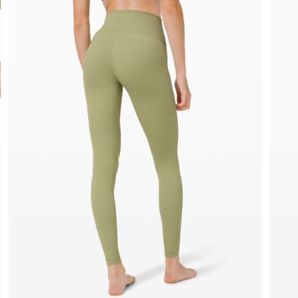 LULULEMON Wunder Under High Rise Tight 28" Vista Green Size 8 - Picture 3 of 9